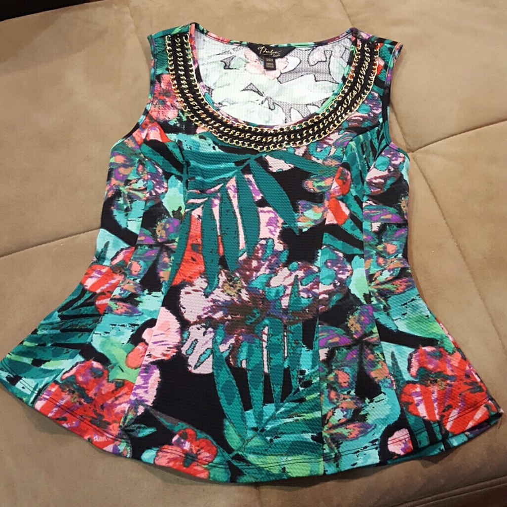Gold floral Blouse